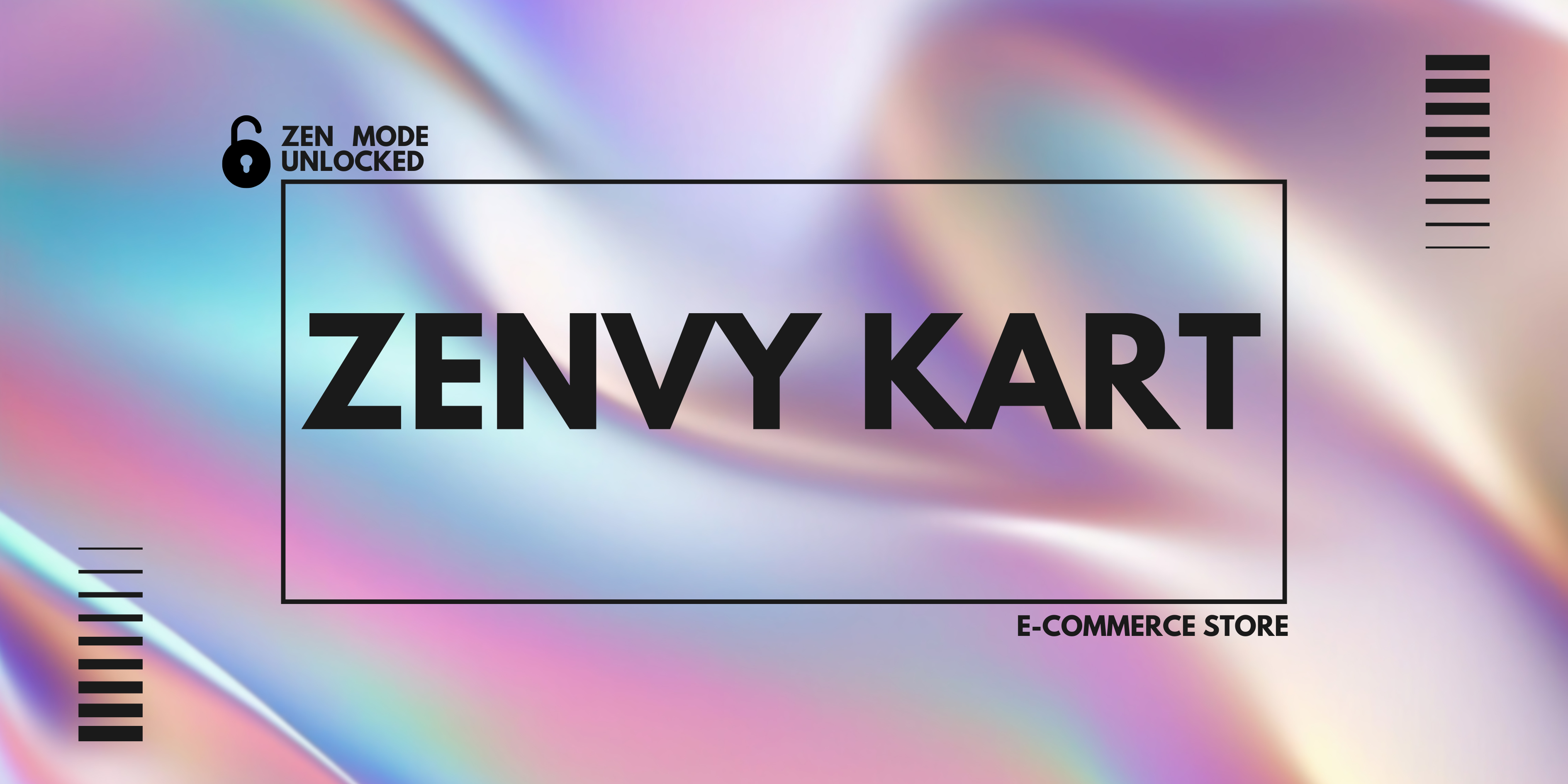 Zenvy Kart e-commerce store logo on a colorful gradient background